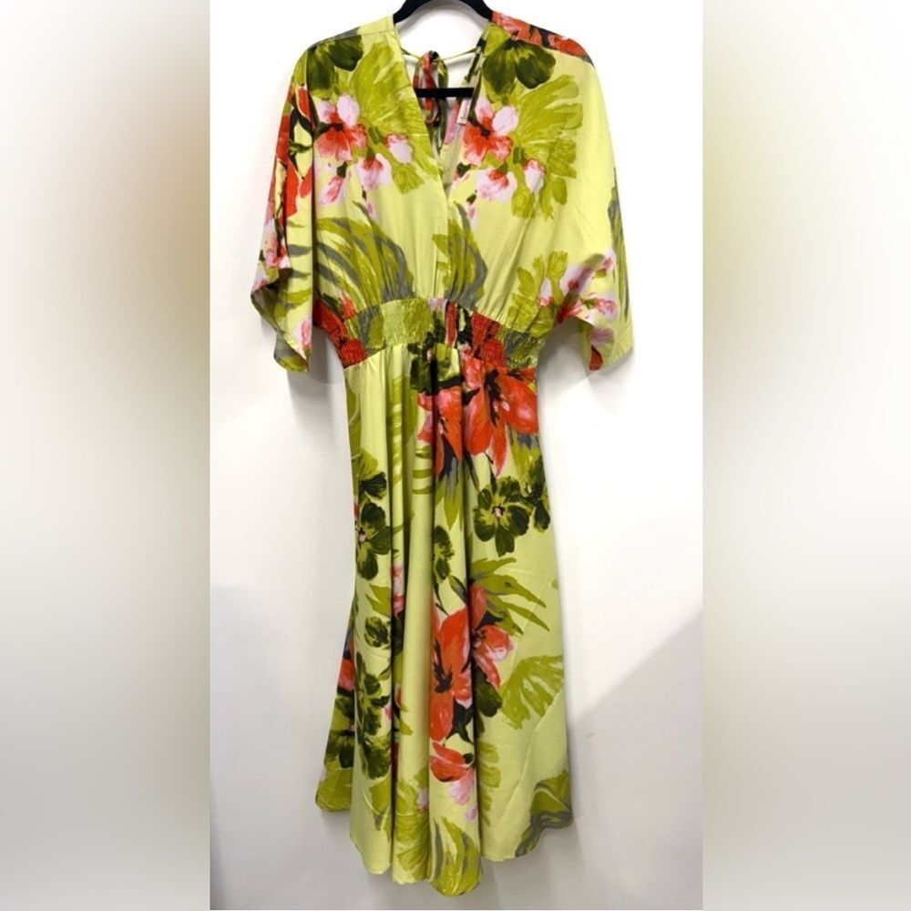 Boemo by Anthropologie Tropical Floral Maxi Dress